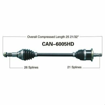WIDE OPEN Heavy Duty CV Axle for CAN AM HD FRONT/LEFT COMMANDER 800R/1000 11-14 CAN-6005HD